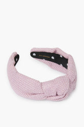 Lavender Burlap Knotted Headband
